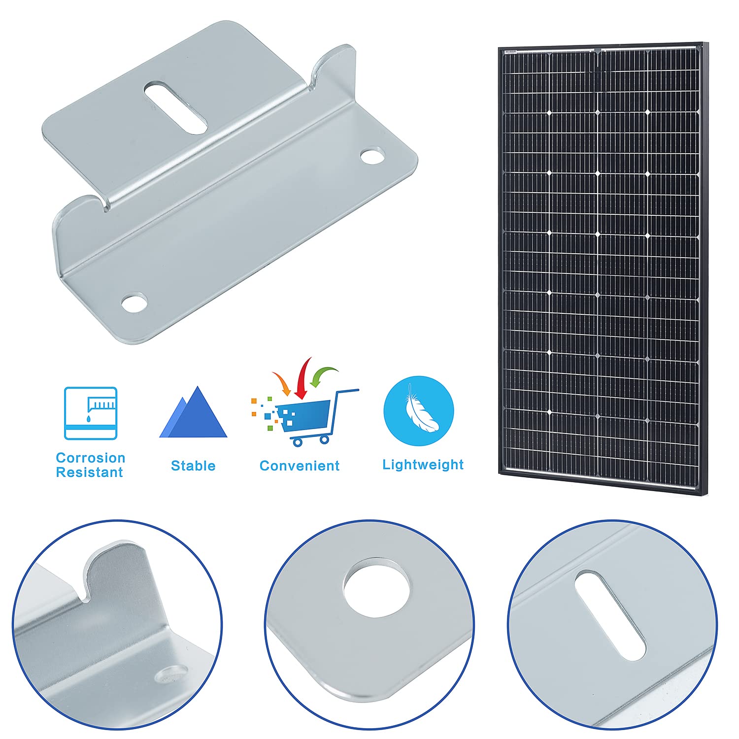 Winkel: 0 bis 90°, verstellbare, neigbare Montagehalterungen, bis zu 100 180 200 W, einzelnes Panel mit klappbaren neigbaren Beinen 