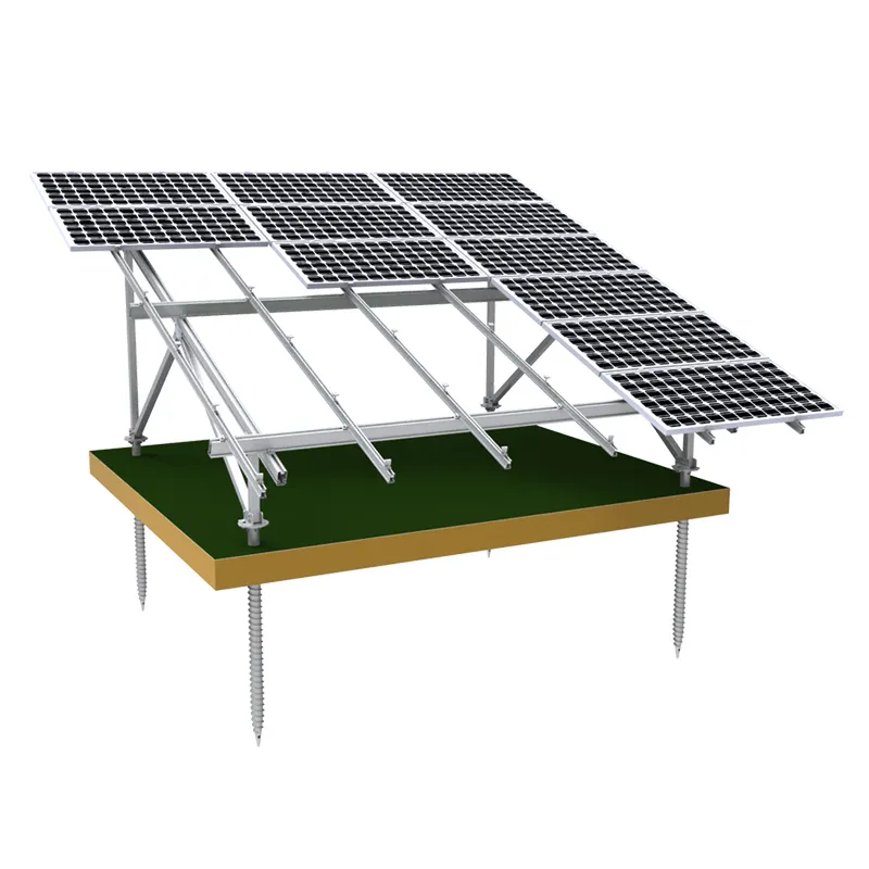 Großhandel mit langlebigem Montageboden, Aluminium-Solarsystem, Solar-Montagehalterung, Photovoltaik-Solar-Stützstruktur