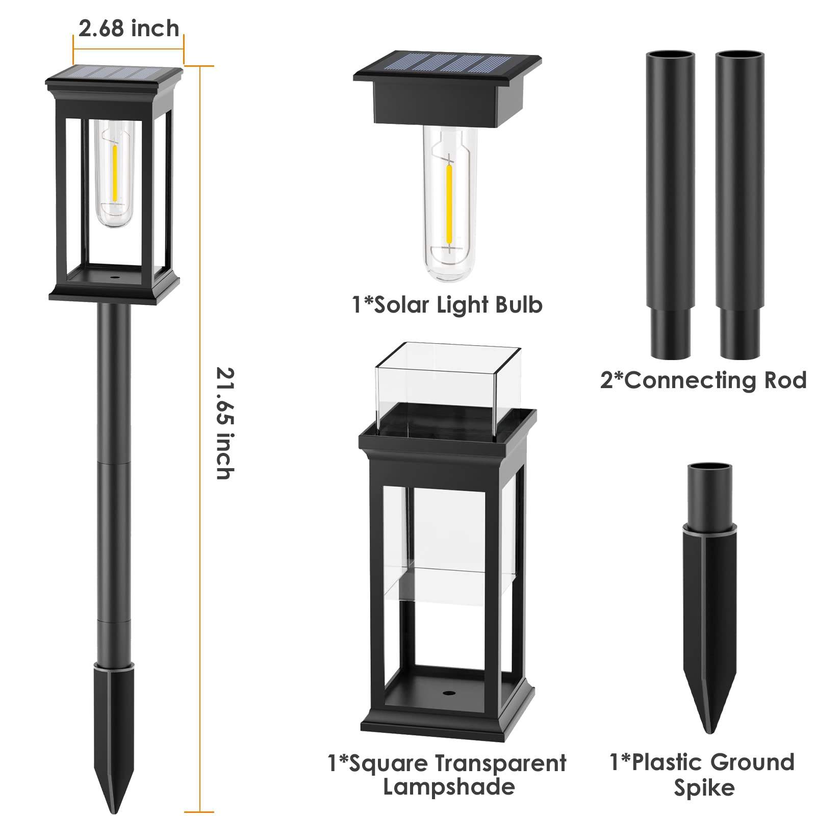 Landschaft im Freien wasserdichte Garten-Dekoration-Rasen-Weg-IP65-Solarlampe für Gehweg-Hof