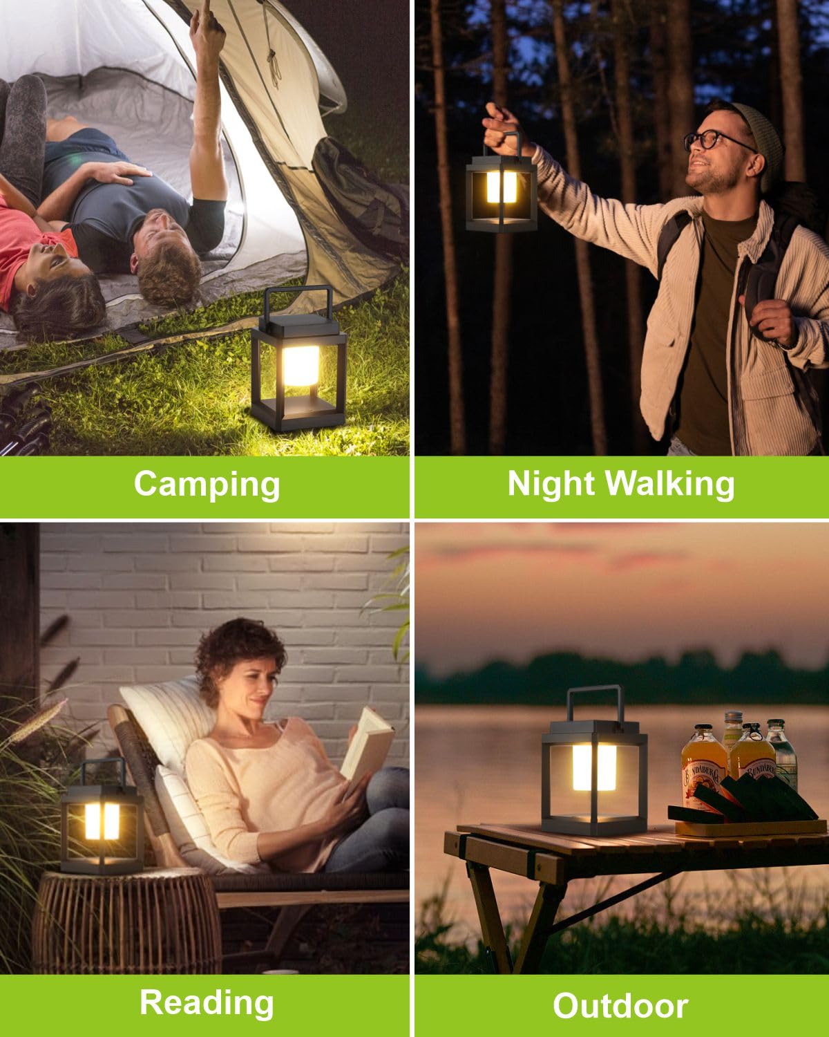 Outdoor Camping Lesen wiederaufladbare Laterne Form Dekoration Solar Power Tischlampe